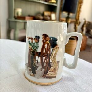 Norman Rockwell “River Pilot” Mugs Set of 2